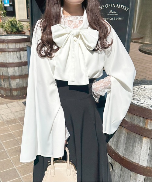 М商品① スリットスリーブボウタイブラウス【ZOZOTOWN限定アイテム】（シャツ