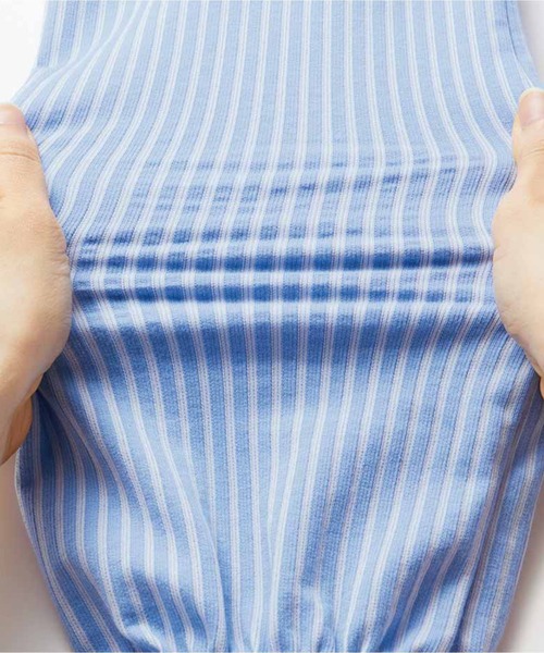 IEDIT（イディット）の「ＩＥＤＩＴ　抗菌防臭がうれしい　きちんとシャツ見えして伸びやかな美ノビシャツブラウス（シャツ/ブラウス・レディース・ブルー/ネイビー/ピンク系その他・MEDIUM/X-LARGE/LARGE/XX-LARGE/SMALL/XXX-LARGE）」の5枚目の写真