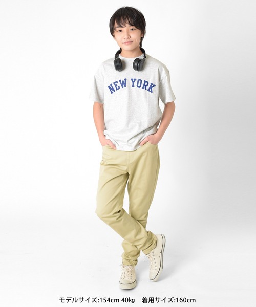 GLAZOS（グラソス）の「【大人向けサイズあり】【ラクパン】TCカラーツイル・スリムパンツ（その他パンツ・キッズ・ブラック/ブルー/ベージュ/グレー/カーキ・170cm/130cm/160cm/150cm/140cm）」の6枚目の写真