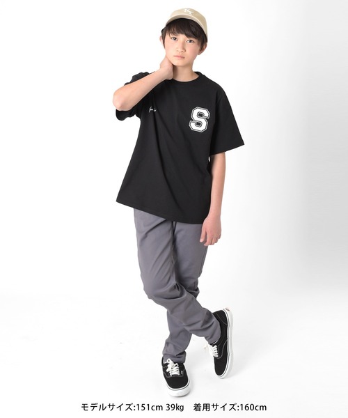 GLAZOS（グラソス）の「【大人向けサイズあり】【ラクパン】TCカラーツイル・スリムパンツ（その他パンツ・キッズ・ブラック/ブルー/ベージュ/グレー/カーキ・170cm/130cm/160cm/150cm/140cm）」の12枚目の写真