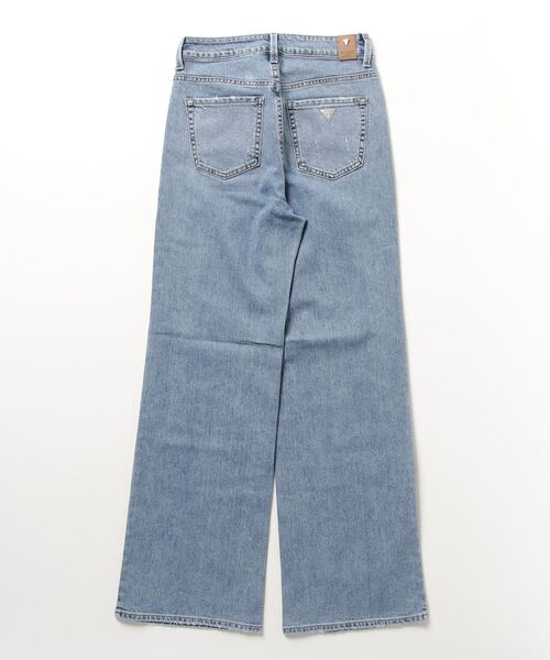 Guess（ゲス）の「M tone Relief Wide Denim Pants デニムパンツ ジーンズ レディース（デニムパンツ・レディース・インディゴブルー・25inch/26inch/27inch/28inch）」の2枚目の写真