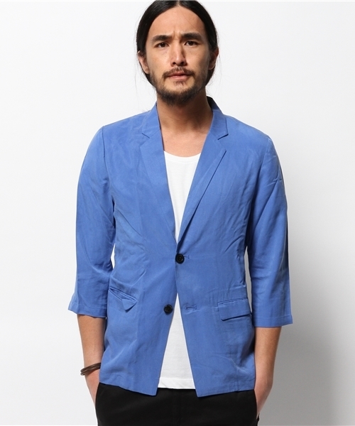 OUTLET（アウトレット）の「【Ciaopanic】テンセル1Bテーラー（テーラードジャケット・メンズ・ネイビー/ブルー・MEDIUM/LARGE）」の2枚目の写真