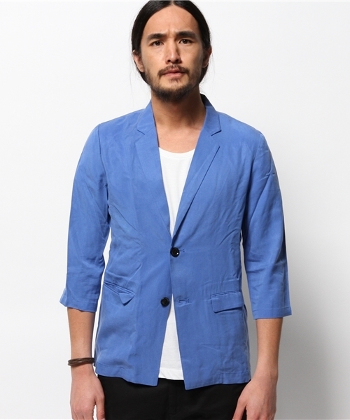 OUTLET（アウトレット）の「【Ciaopanic】テンセル1Bテーラー（テーラードジャケット・メンズ・ネイビー/ブルー・MEDIUM/LARGE）」の3枚目の写真