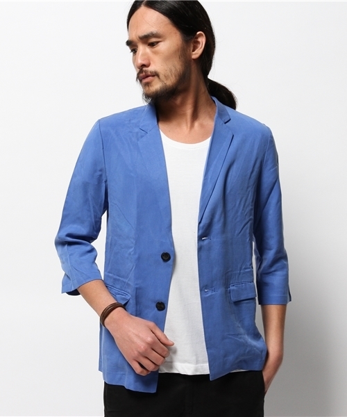 OUTLET（アウトレット）の「【Ciaopanic】テンセル1Bテーラー（テーラードジャケット・メンズ・ネイビー/ブルー・MEDIUM/LARGE）」の9枚目の写真