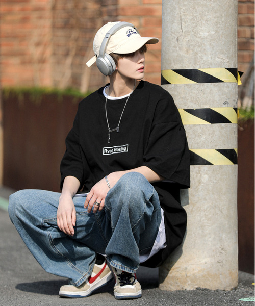 neos（ネオス）の「【neos -addictive design-】ビッグシルエット バックフォト ロゴ プリント クルーネック Tシャツ（Tシャツ/カットソー・メンズ・ホワイト/グリーン/ブラック/ブルーグレー・MEDIUM/LARGE/X-LARGE）」の8枚目の写真