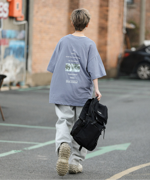 neos（ネオス）の「【neos -addictive design-】ビッグシルエット バックフォト ロゴ プリント クルーネック Tシャツ（Tシャツ/カットソー・メンズ・ホワイト/グリーン/ブラック/ブルーグレー・MEDIUM/LARGE/X-LARGE）」の18枚目の写真