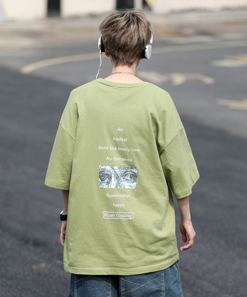 neos（ネオス）の「【neos -addictive design-】ビッグシルエット バックフォト ロゴ プリント クルーネック Tシャツ（Tシャツ/カットソー・メンズ・ホワイト/グリーン/ブラック/ブルーグレー・MEDIUM/LARGE/X-LARGE）」の20枚目の写真