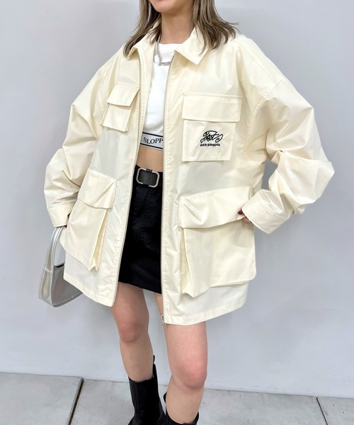 WHO'S WHO gallery（フーズフーギャラリー）の「COOPER FACTミリタリーシャツジャケット（シャツ/ブラウス・メンズ・ブラック/カーキ/ホワイト・FREE）」の2枚目の写真