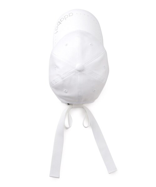 adabat（アダバット）の「◆【日本製】ラインストーンロゴ リボン付きキャップ（キャップ・レディース・ブラック/ホワイト・00）」の5枚目の写真