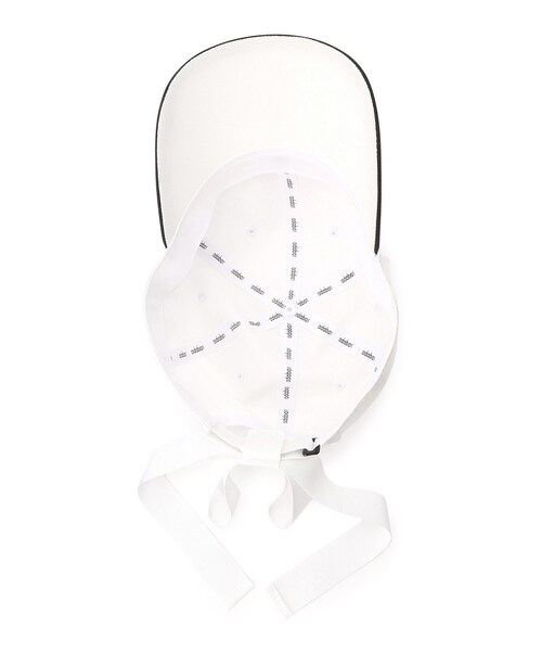 adabat（アダバット）の「◆【日本製】ラインストーンロゴ リボン付きキャップ（キャップ・レディース・ブラック/ホワイト・00）」の6枚目の写真