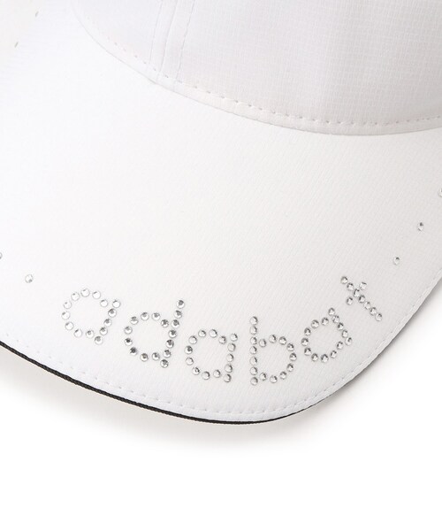 adabat（アダバット）の「◆【日本製】ラインストーンロゴ リボン付きキャップ（キャップ・レディース・ブラック/ホワイト・00）」の8枚目の写真