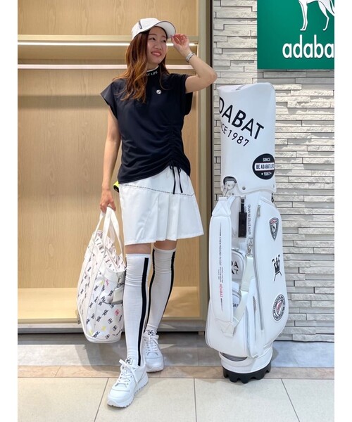 adabat（アダバット）の「◆【日本製】ラインストーンロゴ リボン付きキャップ（キャップ・レディース・ブラック/ホワイト・00）」の12枚目の写真