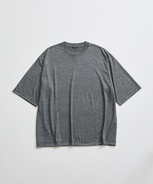 WILD LIFE TAILOR Adam et Rope'（ワイルドテーラーアダムエロペ　）の「【WILD LIFE TAILOR】Mt.Breath Wool(R) ハーフスリーブ ニット プルオーバー（Tシャツ/カットソー・メンズ・ブラック/ネイビー/チャコールグレー・M/L）」の3枚目の写真