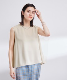 ROPE' | 【撥水加工】【洗える】とろみドライタッチAラインノースリーブブラウス/セットアップ対応(シャツ/ブラウス)