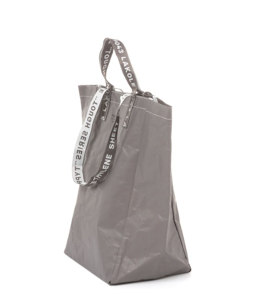 LAKOLE（ラコレ）の「TOUGH BAGカラー(M) / 188631（トートバッグ・レディース・アイボリー/チャコール/ブルー/桜/カーキ/ライトブルー/ネイビー・FREE）」の10枚目の写真