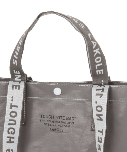 LAKOLE（ラコレ）の「TOUGH BAGカラー(M) / 188631（トートバッグ・レディース・アイボリー/チャコール/ブルー/桜/カーキ/ライトブルー/ネイビー・FREE）」の8枚目の写真