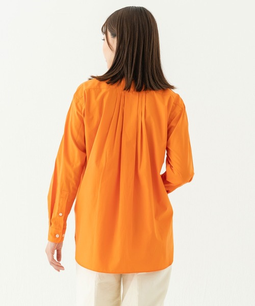 BRICK & SONS（ブリックアンドサンズ）の「リラックスバックプリーツシャツ＜パンプキン＞（シャツ/ブラウス・メンズ・オレンジ・XS/S/M/L）」の12枚目の写真
