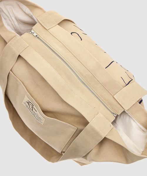 RAF SIMONS（ラフシモンズ）の「Denim totebag Lets drink the sea（トートバッグ・メンズ・ベージュ・ONE SIZE）」の4枚目の写真