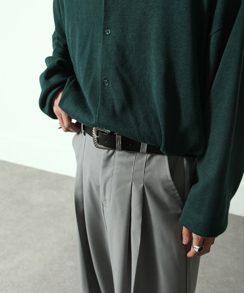 NILWAY（ニルウェイ）の「牛革レザーウエスタンベルト（ベルト・メンズ・ブラック系・FREE）」の2枚目の写真