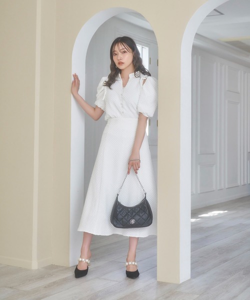 ANDGEEBEE（アンジービー）の「ジャガードフレアスカート（スカート・レディース・ホワイト/ブラック・MEDIUM）」の16枚目の写真