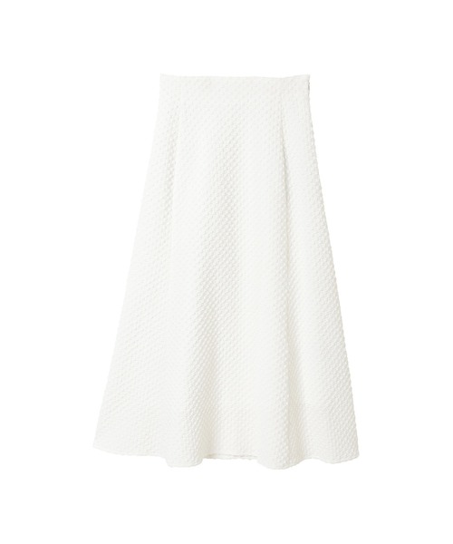 ANDGEEBEE（アンジービー）の「ジャガードフレアスカート（スカート・レディース・ホワイト/ブラック・MEDIUM）」の5枚目の写真