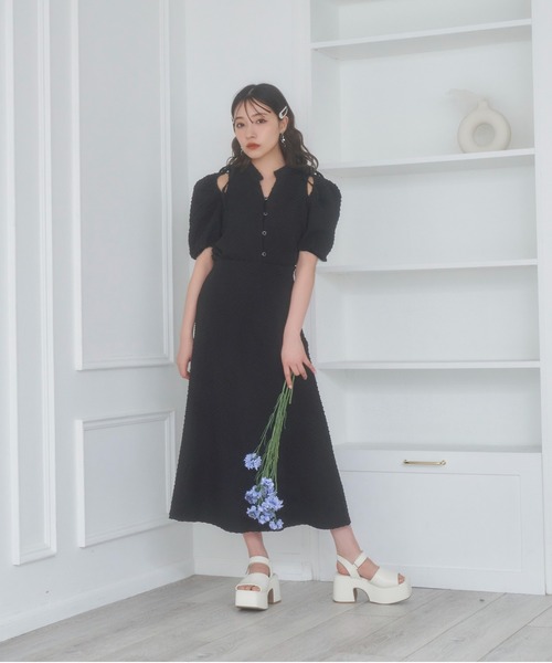 ANDGEEBEE（アンジービー）の「ジャガードフレアスカート（スカート・レディース・ホワイト/ブラック・MEDIUM）」の18枚目の写真