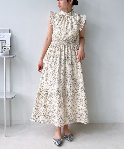 AS KNOW AS plus（アズノゥアズプラス）の「〇前後2WAYノースリーブティアードワンピース（ワンピース・レディース・アイボリー系/ブラック系/ブルー/ブラック/グレイッシュベージュ/イエロー系/ピンク系/ブラック系その他/オフホワイト・FREE）」の8枚目の写真