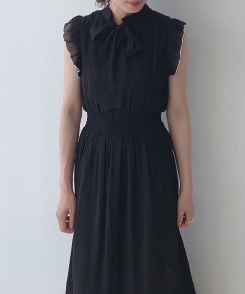 AS KNOW AS plus（アズノゥアズプラス）の「〇前後2WAYノースリーブティアードワンピース（ワンピース・レディース・アイボリー系/ブラック系/ブルー/ブラック/グレイッシュベージュ/イエロー系/ピンク系/ブラック系その他/オフホワイト・FREE）」の19枚目の写真