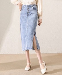 Coo+i | ベルト付きデニムスカート(スカート)