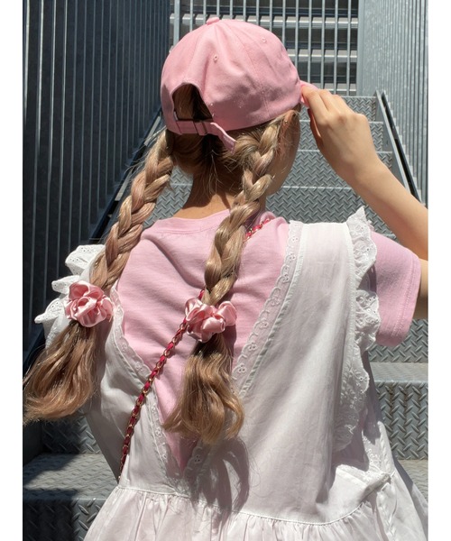 WC(ダブル シー)の「サテンシュシュSET(シュシュ・レディース・ピンク/ブラック・FREE)」の2枚目の写真