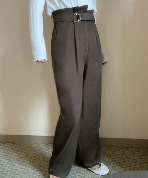 LAUIR(ラウアー)の「ウエストベルトデザインパンツ(その他パンツ・レディース・アイボリー/モカ/ブラック・LARGE/MEDIUM)」の8枚目の写真