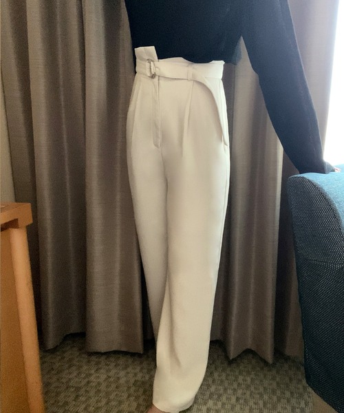 LAUIR(ラウアー)の「ウエストベルトデザインパンツ(その他パンツ・レディース・アイボリー/モカ/ブラック・LARGE/MEDIUM)」の12枚目の写真