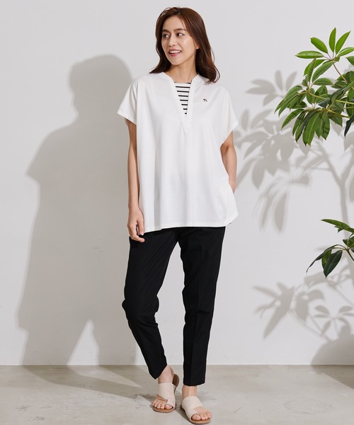 Arnold Palmer（アーノルドパーマー）の「フェイク レイヤード カノコ チュニック（チュニック・レディース・ピンク/ホワイト/ブラック・L/S/M）」の11枚目の写真