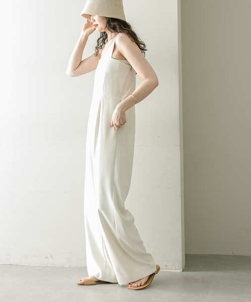 ミスティック　サロペット　オーバーオール　白 mystic（ミスティック）の「スクエアサロペット（サロペット