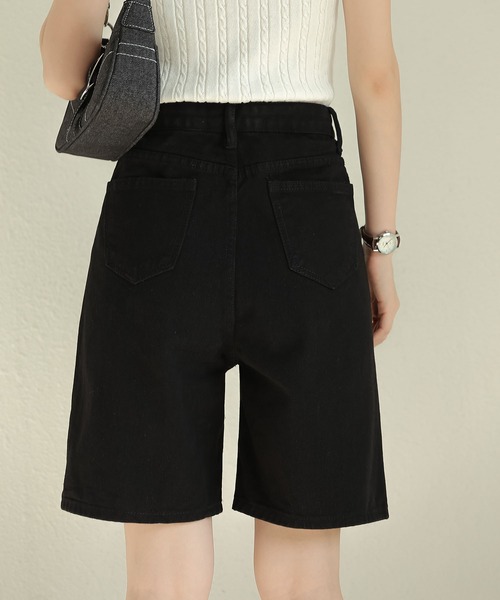 MAISON DE THERESE(メゾン ド テレーズ)の「ハイウエストデニム5分パンツ(デニムパンツ・レディース・ダークグレー/ブルー/ブラック・S/M/L)」の16枚目の写真