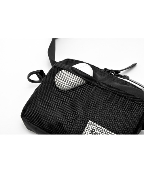 Rename（リネーム）の「Rename メッシュポケット 軽量 ナイロン ミニ ショルダーバッグ（ショルダーバッグ・メンズ・ブラック/グレー・FREE）」の15枚目の写真