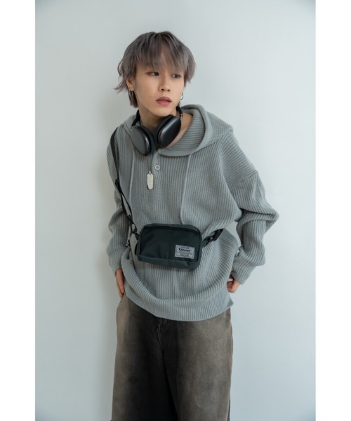 Rename（リネーム）の「Rename メッシュポケット 軽量 ナイロン ミニ ショルダーバッグ（ショルダーバッグ・メンズ・ブラック/グレー・FREE）」の20枚目の写真