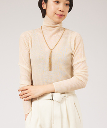 qualite | シャイニーリブニット(ニット/セーター)