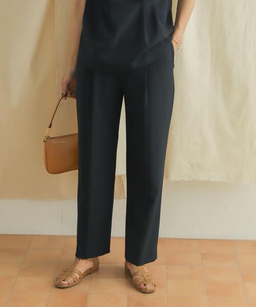 URBAN RESEARCH DOORS（アーバンリサーチドアーズ）の「『セットアップ対応』麻調合繊ストレートトラウザー（その他パンツ・レディース・イエロー系その他/ネイビー・MEDIUM/SMALL）」の17枚目の写真