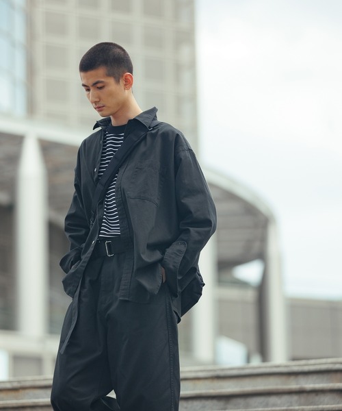 adam et rope 【美品】シャツロンパース　黒 ADAM ET ROPE' オールインワン レースシャツロンパース レディース