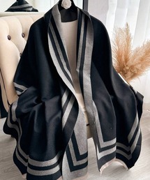 レディースのストール/ショール（ブラック/黒色系）ファッション