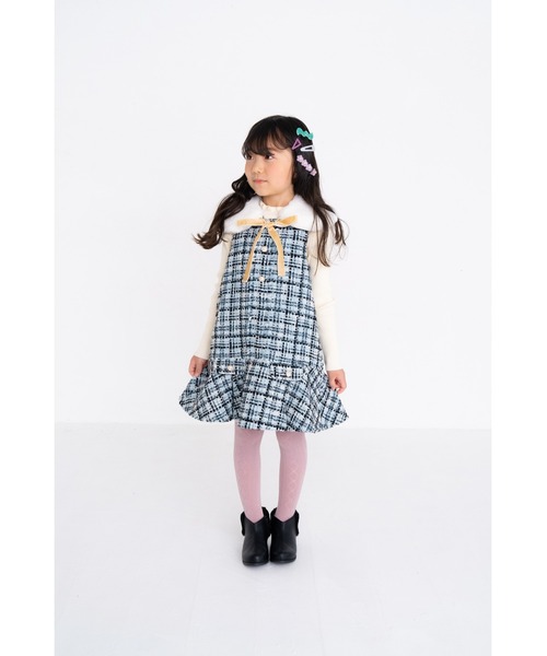 nino（ニノ）の「ティペット ファー（付け襟・キッズ・スモーク/ホワイト・M）」の7枚目の写真