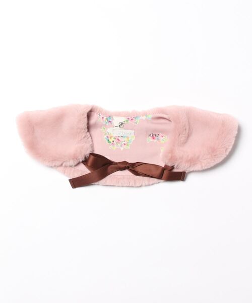 nino（ニノ）の「ティペット ファー（付け襟・キッズ・スモーク/ホワイト・M）」の10枚目の写真