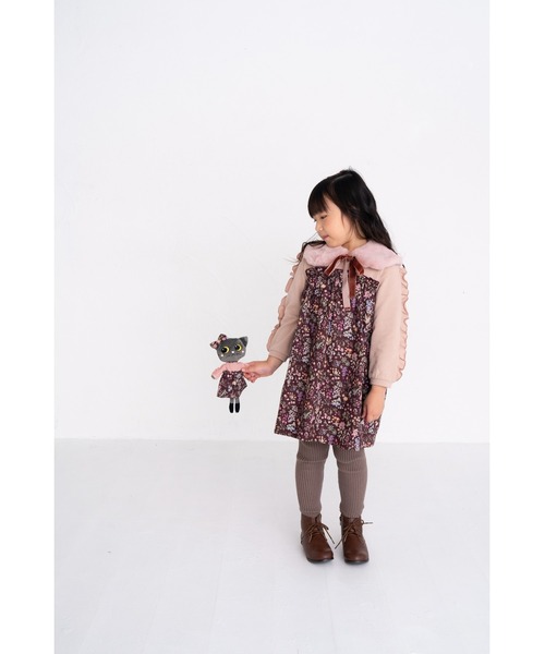 nino（ニノ）の「ティペット ファー（付け襟・キッズ・スモーク/ホワイト・M）」の11枚目の写真