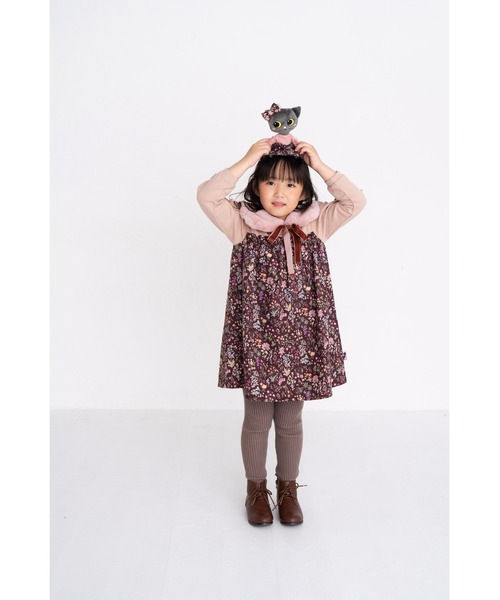 nino（ニノ）の「ティペット ファー（付け襟・キッズ・スモーク/ホワイト・M）」の13枚目の写真