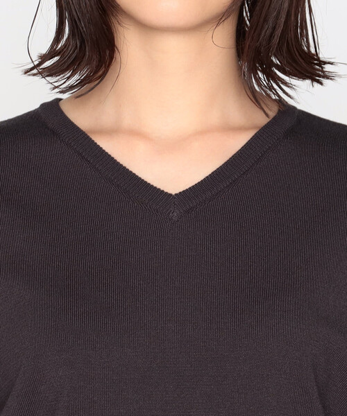 セール】マシンウォッシャブル ベーシック Vネックニット（ニット
