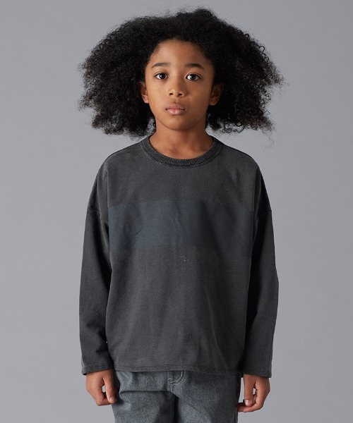 Smoothy（スムージー）の「Smoothy Pigment Line long sleeve Tee / スムージー ピグメントラインロングスリーブTシャツ（Tシャツ/カットソー・キッズ・ブラック/ピンク/イエロー・X-LARGE/MEDIUM/SMALL/LARGE）」の2枚目の写真