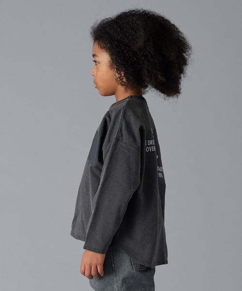 Smoothy（スムージー）の「Smoothy Pigment Line long sleeve Tee / スムージー ピグメントラインロングスリーブTシャツ（Tシャツ/カットソー・キッズ・ブラック/ピンク/イエロー・X-LARGE/MEDIUM/SMALL/LARGE）」の4枚目の写真