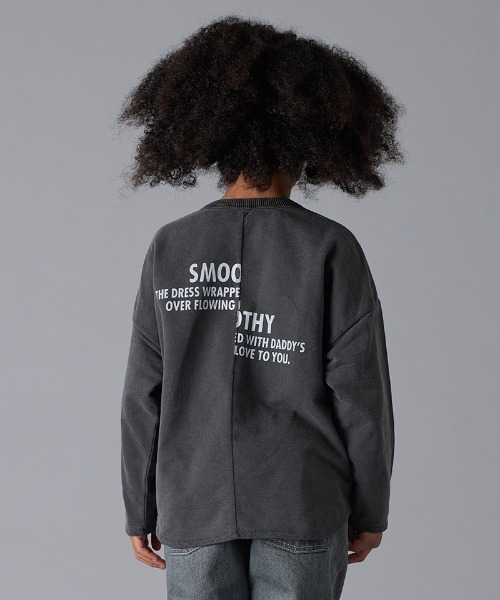 Smoothy（スムージー）の「Smoothy Pigment Line long sleeve Tee / スムージー ピグメントラインロングスリーブTシャツ（Tシャツ/カットソー・キッズ・ブラック/ピンク/イエロー・X-LARGE/MEDIUM/SMALL/LARGE）」の9枚目の写真