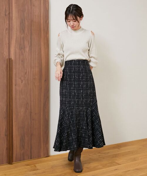 MAJESTIC LEGON（マジェスティックレゴン）の「【WEB限定XSサイズあり】ツイードマーメイドスカート（スカート・レディース・ホワイト系その他2/ブラック系その他・MEDIUM/SMALL/X-SMALL）」の20枚目の写真